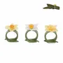 Decorative objects - DAFFODIL FLOWER NAPKIN RING TT ASS/3 GRN/YL 6,5CM - GOODWILL M&G