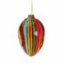 Decorative objects - GLSS VERT.STRIPE RAINB.EGG ORN MULTI 12CM - GOODWILL M&G