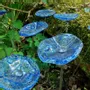 Floral decoration - Small glass flower for in transparent, dark blue colour - CARNEOL GLASS