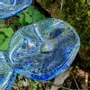Floral decoration - Small glass flower for in transparent, dark blue colour - CARNEOL GLASS