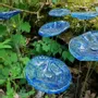Floral decoration - Small glass flower for in transparent, dark blue colour - CARNEOL GLASS