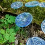 Floral decoration - Small glass flower for in transparent, dark blue colour - CARNEOL GLASS