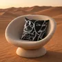 Tissus pour extérieurs - Coussin d'extérieur Black Elongi 60 x 60 - Design by BRASS - ARTDECORIS