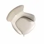 Chairs - Swivel chair in off-white and greige leatherette - ANGEL CERDÁ