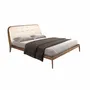 Beds - Bed in sand-coloured leatherette - ANGEL CERDÁ