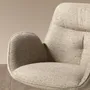 Chairs - Swivel chair in beige fabric - ANGEL CERDÁ