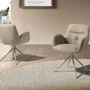 Chairs - Swivel chair in beige fabric - ANGEL CERDÁ