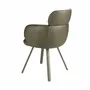 Chaises - Chaise pivotante en similicuir vert olive - ANGEL CERDÁ