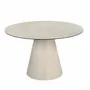 Dining Tables - Round dining table in porcelain marble and wood covered with a flexible porcelain marble sheet - ANGEL CERDÁ
