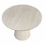 Dining Tables - Round dining table in porcelain marble and wood covered with a flexible porcelain marble sheet - ANGEL CERDÁ