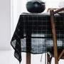 Table linen - Lurex carbon tile tablecloth - BONCOEURS