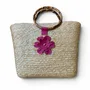 Bags and totes - Peonia bag with bamboo handle and flowers - DANIÉ