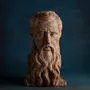 Decorative objects - Moses, wooden head, sculpture - KLATT OBJECTS