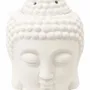 Home fragrances - Ceramic Oil Burner - White Buddha Head 14cm - ARABESK