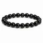 Home fragrances - 8mm Black Obsidian Beaded Bracelet - ARABESK