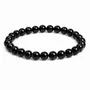 Home fragrances - 6mm Black Obsidian Beaded Bracelet - ARABESK