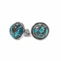 Home fragrances - 925 Silver Earrings - AA Chrysocolla 8mm - ARABESK