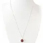 Home fragrances - 925 Silver Necklace - 10mm Hematoid Strawberry Quartz Pendant - ARABESK