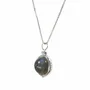 Home fragrances - 925 Silver Necklace - AA Labradorite Pendant 10mm - ARABESK