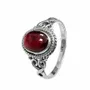 Home fragrances - 925 Silver Ring - Red Garnet AA T54 - ARABESK