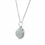 Parfums d'intérieur - Collier Argent 925 - Pendentif Aigue Marine A+ 10mm - ARABESK
