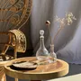 Tables basses - Coffee table en suar massif pied central sphères H56,5 D55,5 - OFFICE OBJETS
