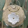 Bags and totes - Camelia round bag with flowers - DANIÉ