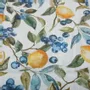 Table linen - Round Tablecloth with Floral Print – 100% Linen - Lemon & Blueberry - NORRAVILLA