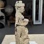 Sculptures, statuettes and miniatures - Large traditional Indonesian sculpture of a goddess with a shell - OFFICE OBJETS