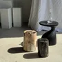 Stools - Multicolor petrified wood side table H45 D24 - 3328 - OFFICE OBJETS