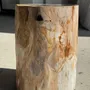 Stools - Multicolor petrified wood side table H45 D24 - 3328 - OFFICE OBJETS