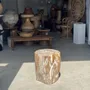 Coffee tables - Very large white and gray petrified wood side table H45 D39 - OFFICE OBJETS