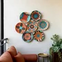 Other wall decoration - Bloom & Rhythm: Set of 6 Handmade Wicker Wall Plates (20cm) - SARMAL DESIGN