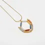 Bijoux - Collier hexagonal doré multicolore - C.KARAKALPAKI