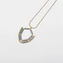 Bijoux - Collier hexagonal doré avec hématite - C.KARAKALPAKI