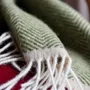 Throw blankets - Wool throw blanket Denver olive - MOST-BLANKETS