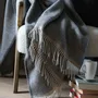 Throw blankets - Wool throw blanket VENEZIA Grey - MOST-BLANKETS