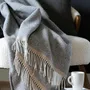 Throw blankets - Wool throw blanket VENEZIA Grey - MOST-BLANKETS