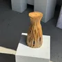 Abat-jours - Suspension ou abat-jour en teck naturel organique ajouré tubulaire H30 - OFFICE OBJETS