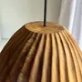 Suspensions - Grande suspension ou abat-jour en teck naturel organique tubulaire H40 - OFFICE OBJETS