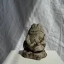 Sculptures, statuettes et miniatures - Petite grenouille sculpture de pierre calcaire balinaise au gamelan - OFFICE OBJETS