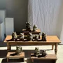 Sculptures, statuettes et miniatures - Petite grenouille sculpture de pierre calcaire balinaise musique - OFFICE OBJETS