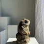 Sculptures, statuettes et miniatures - Petite grenouille sculpture de pierre calcaire balinaise musique - OFFICE OBJETS