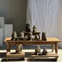 Accessoires de déco extérieure - Petite grenouille sculpture de pierre calcaire balinaise tambour - OFFICE OBJETS
