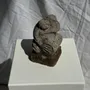 Accessoires de déco extérieure - Petite grenouille sculpture de pierre calcaire balinaise tambour - OFFICE OBJETS