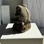 Sculptures, statuettes et miniatures - Petite grenouille sculpture de pierre calcaire prieuse (grande) - OFFICE OBJETS