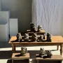Sculptures, statuettes and miniatures - Little frog limestone carving hand on torso - OFFICE OBJETS