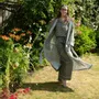 Sleepwear - Long Cotton Kimono - Falling Leaf Green - LIME TREE DESIGN