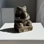 Sculptures, statuettes et miniatures - Petite grenouille sculpture de pierre calcaire petite prieuse - OFFICE OBJETS