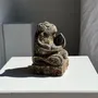 Sculptures, statuettes et miniatures - Petite grenouille sculpture de pierre calcaire petite prieuse - OFFICE OBJETS